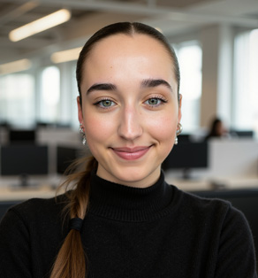 Tess Zurawski - Headshot in black sweater