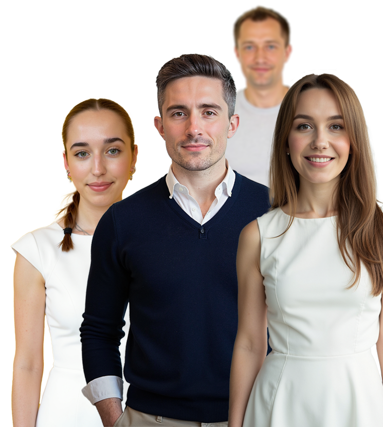 Scandia team photo featuring a few of the team